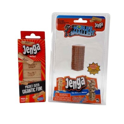 New Mini Travel Jenga AND World's Smallest Jenga Block Tower Stacking Games