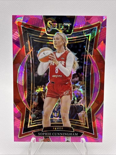 2025 Panini WNBA Select Sophie Cunningham Concourse Pink Ice Prizm #12 Fever