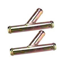 2pack 16mm 58 Y Shape Heater Hose Fitting Adapter Coolant Pipe Connector