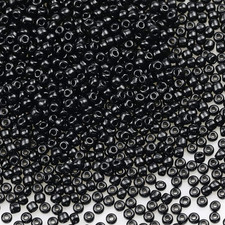 Opaque Black Color 3mm Seed Beads About 3600pcs/100Grams in Bag, 8/0 Glass Craft