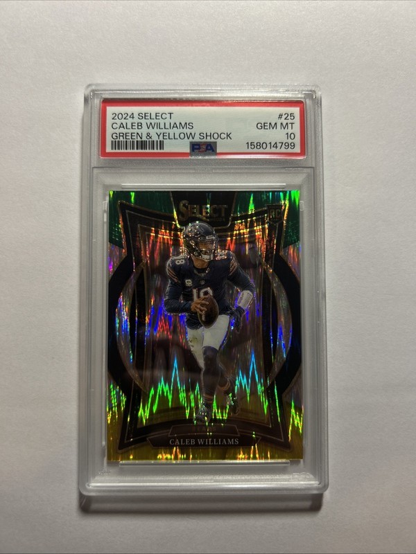 2024 Panini Select - Concourse Caleb Williams Green & Yellow Shock Prizm PSA 10