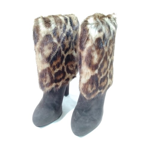Dolce and Gabbana Boots Women Browns Suede 3969369