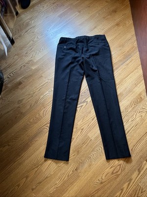 Armani Collezioni Men's Dress Pants Size 54 Off Black Cotton/silk