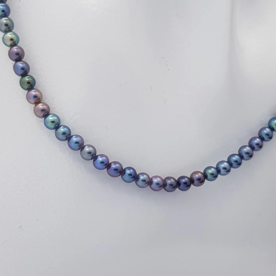 COLLANA PERLE TAHITI Misura 4.0-4.5 mm Lunghezza 42 cm - Immagine 2 di 3