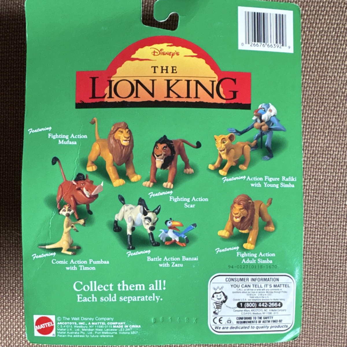 Mattel Disney The Lion King Battle Action Banzai with Zazu Figure