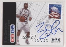 2008 Fleer Hot Prospects Draft Day Postmarks 32/50 Eric Gordon #DD-EG Auto 0ex8