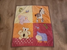 Cocalo Baby Pink Tropical Lovey Plush Blanket Koala Bear Hippo Zebra Elephant