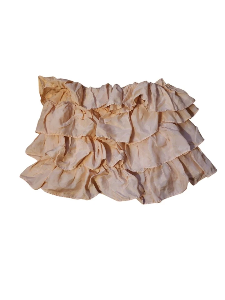 Crewcuts J. Crew Skirt Girls' Size 12 Peach Balletcore Silk Tiered Coquette - Image 3 of 4