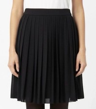 NWT Talbots Women s Size 24W Black 100 Silk Fully Lined Pleated Flare Skirt
