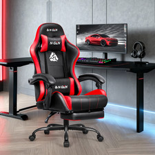 N-GEN GAMING Video Gaming Chair with Footrest Lumbar Support for Home Office