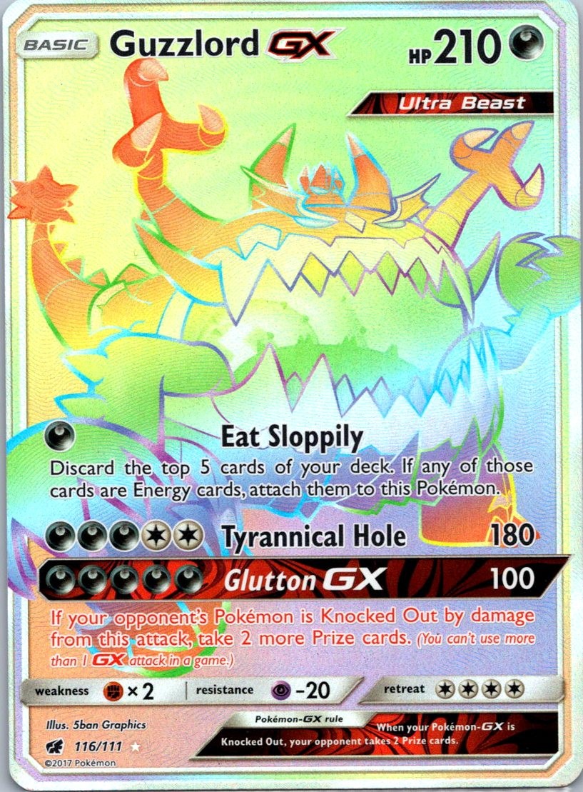 Guzzlord GX (Secret) 116/111 Secret Rare SM - Crimson Invasion NM