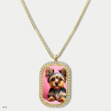 Gorgeous Cute Yorkie Yorkshire Terrier Dog Fashion Pendant Necklace Chain Graphi