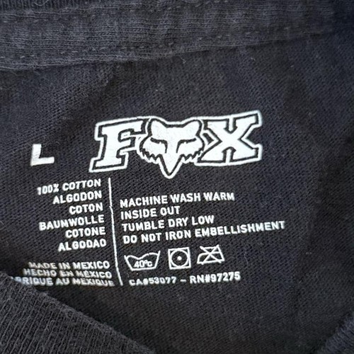 Fox Racing Short Sleeve Logo Black T-Shirt Men’s Size Large Skater Grunge Y2K - Picture 5 of 5