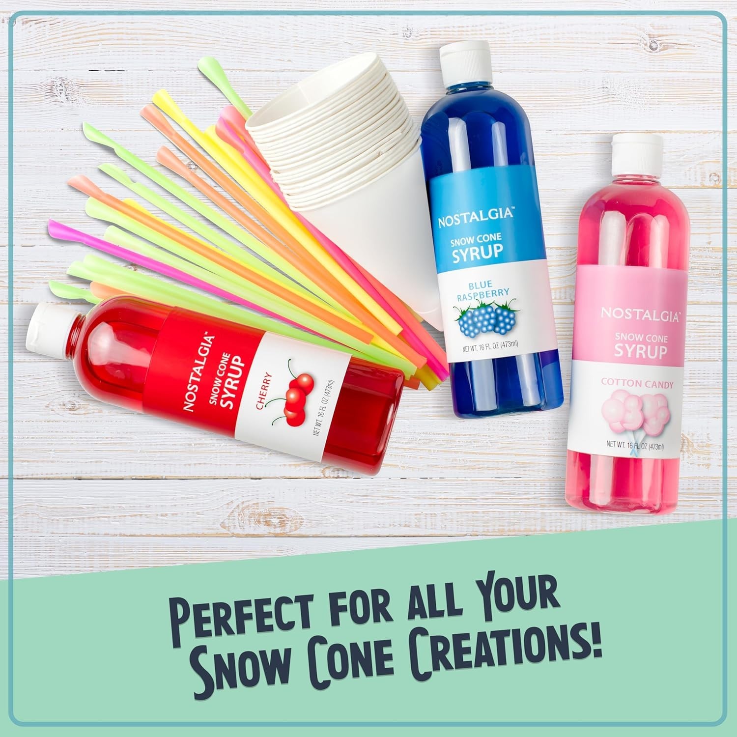 Electric Snow Cone Maker with Stainless Steel Blades - Easy Clean, Aqua Style