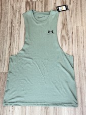 NWT Men  s Size S Under Armour Left Chest Cut Off Tank Top Shirt 1329286-348 25