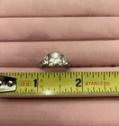 Jean Dousset silver Absolute asscher cut, trillion ring, Size 5, Stunning — photo 2