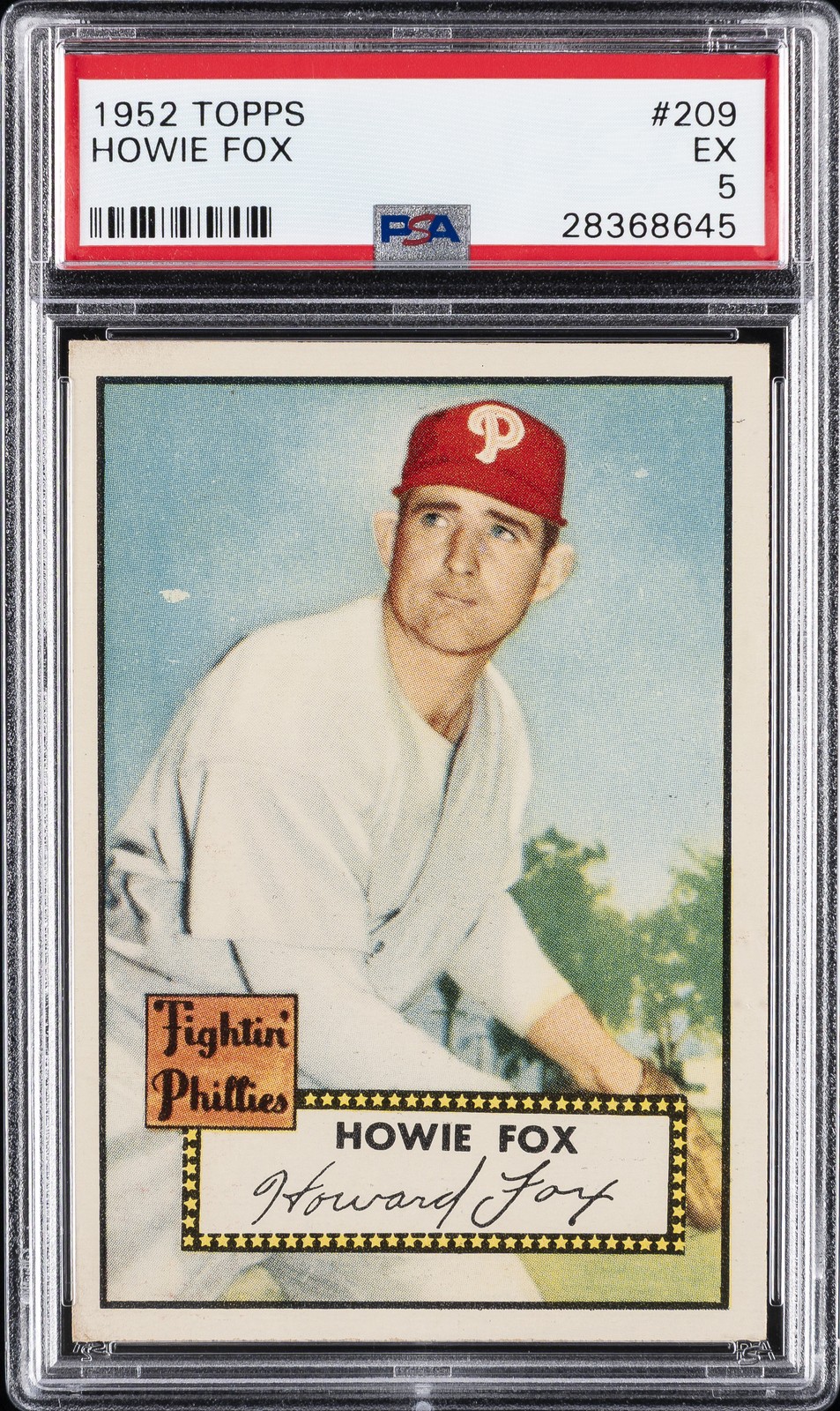 1952 TOPPS #209 HOWIE FOX PSA 5