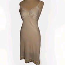 Vintage 1950's Aristocraft White Full Slip Nylon Embroidery Lace Trim Size 36