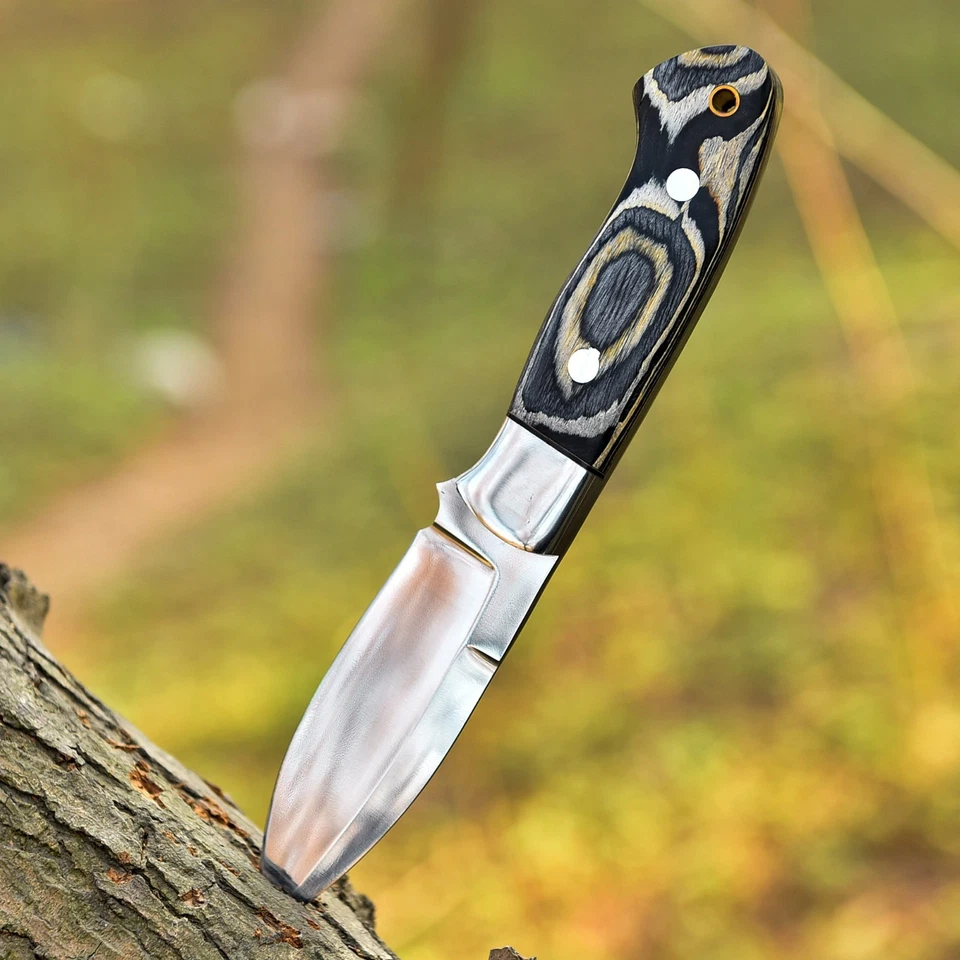 Custom Handmade Full Tang D2 Steel Fixed Blade Bushcraft Survival Hunting Knife - Image 3 of 4