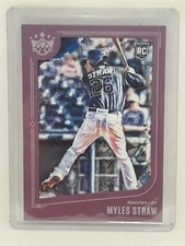 Myles Straw 2019 Diamond Kings Baseball - PLUM FRAME #140 RC - Houston Astros