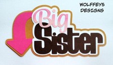 CRAFTECAFE SISTER TITLE premade paper piecing scrapbook diecut page piece album