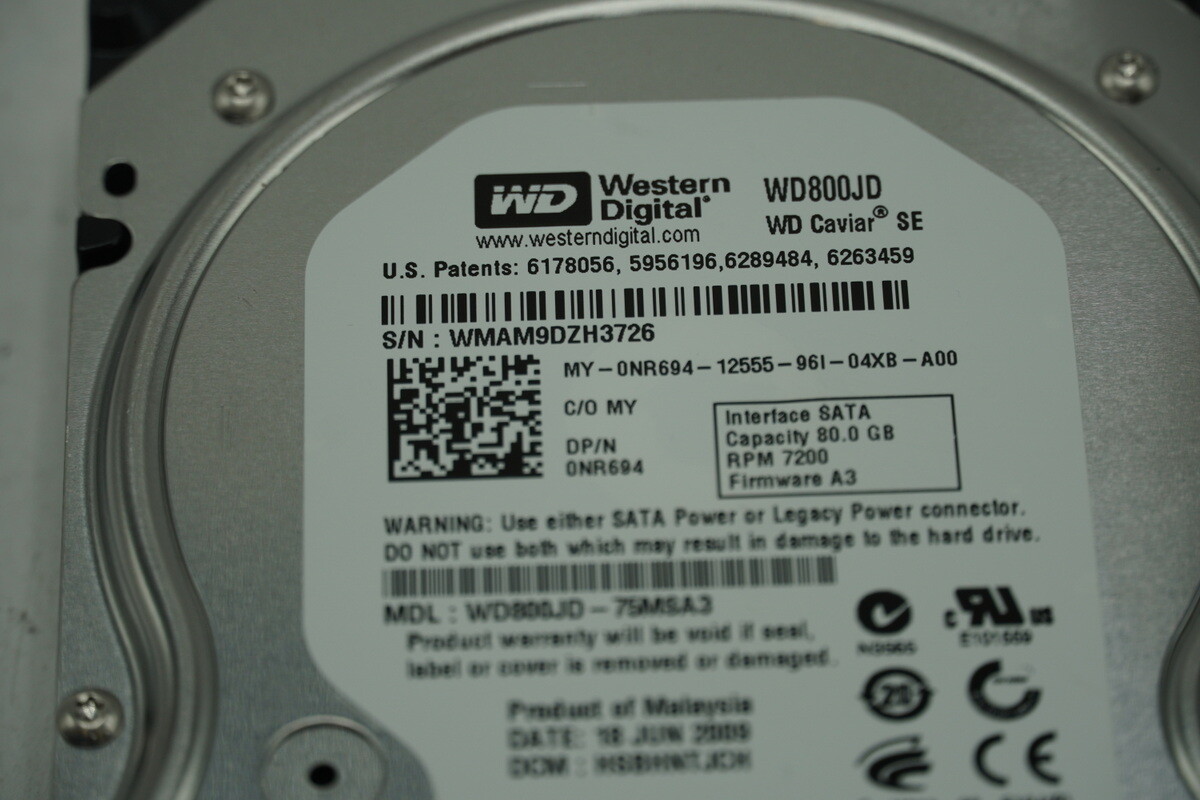 Western Digital WD800JD-75MSA3 SATA Hard Drive WD Caviar SE 80GB Item no. 0283