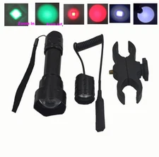 UniqueFire UF-T20 Zoomable Single Mode Green/Red/White Light Hunting Flashlight