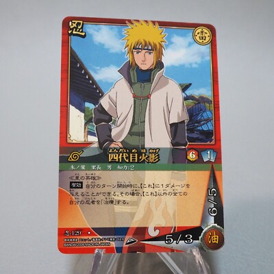 NARUTO CARD GAME 4th Hokage Namikaze Minato Ninja 129 Rare NM