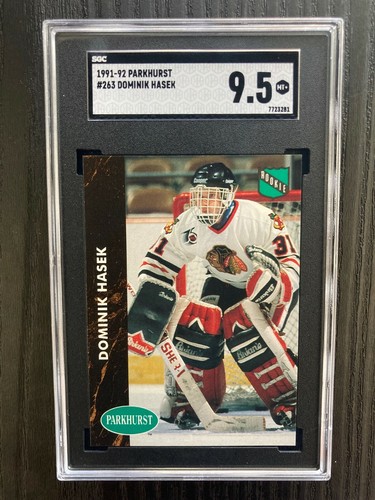 1991 92 Parkhurst 263 Dominik Hasek Not PSA Graded 9 5 Mint Rookie 