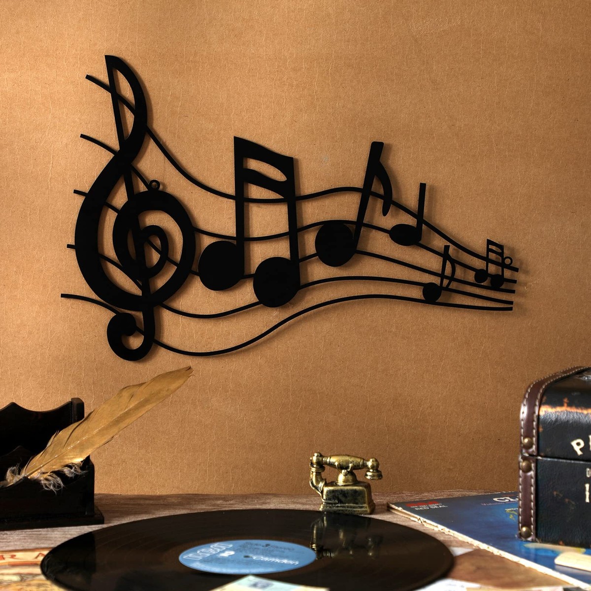 Music Note Metal Wall Art for Music Rooms Indoor Outdoor Office