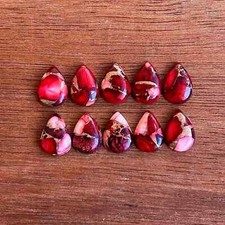  WHOLESALE RED BUFFALO COPPER TURQUOISE CABOCHON PEAR SHAPE LOOSE GEMSTONE