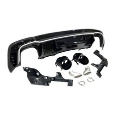 CUP Diffusor für Audi A4 B9 ab Bj. 2020 -  RS4 Heckansatz Heck Splitter ABS