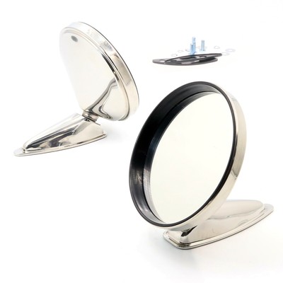 FOR FERRARI 275 GTB 500 PAIR CHROME DOOR MIRROR ( 2pcs ) NEW