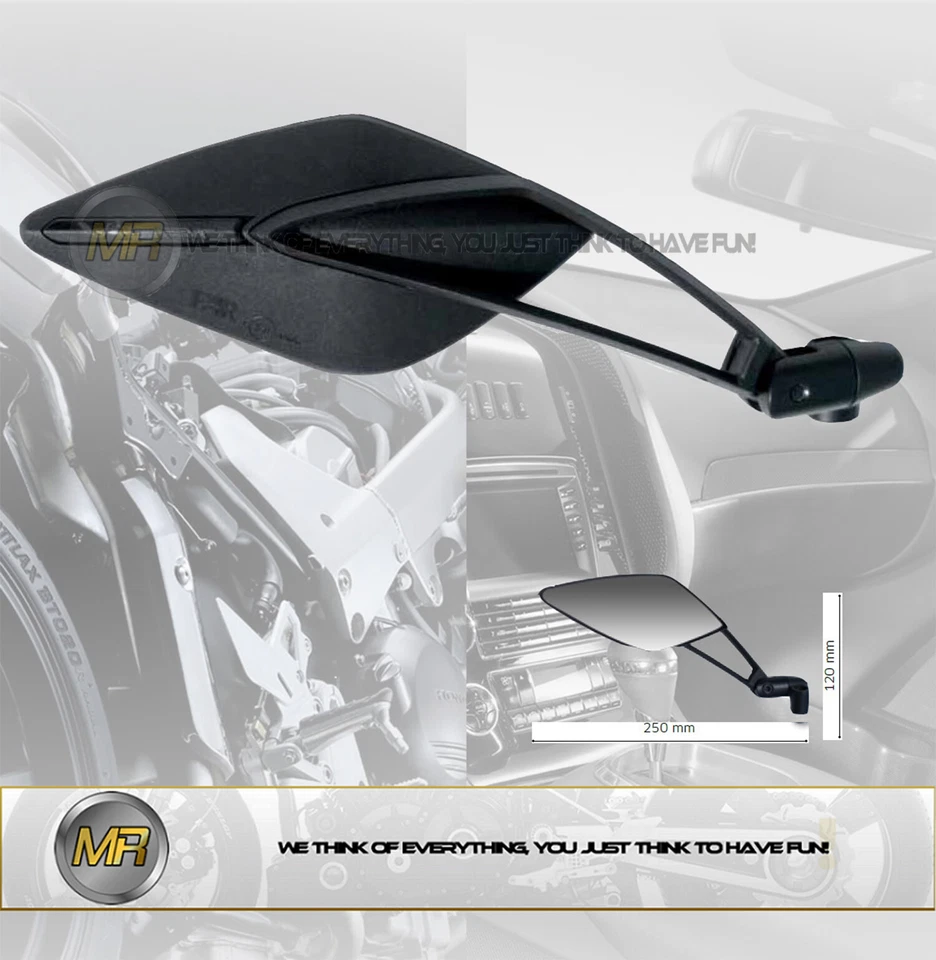 PARA HUSQVARNA WRE 125 1997 97 PAR DE ESPEJOS RETROVISORES HOMOLOGADOS E13 SPORT LINE Foto 2 de 3