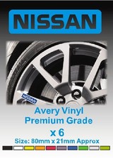 NISSAN Alloy Wheel Vinyl Stickers - Graphics X 6