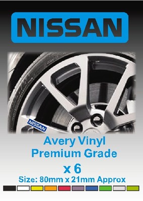 Nissan Leichtmetallfelge Vinyl Aufkleber - Grafik x 6