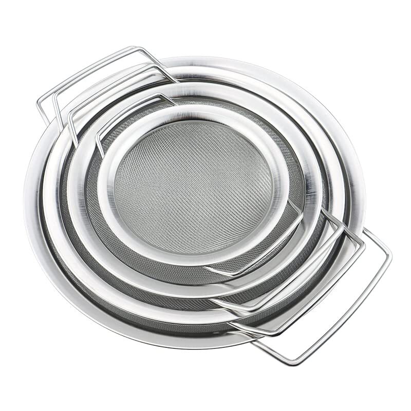 4-Pack 60 Mesh Stainless Steel Paint Strainers in Silver Finish