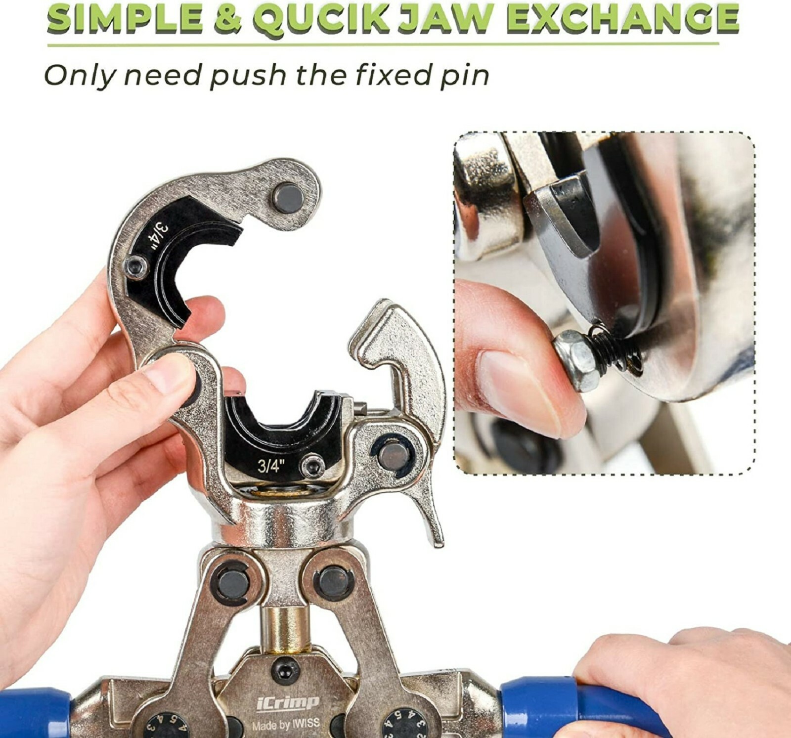 Viega Bpress Kempress Copper & Pex Crimp Tool Kit inc 5 Crimp Jaw Dies