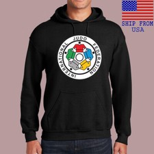 IJF International Judo Federation Black Size S-3XL