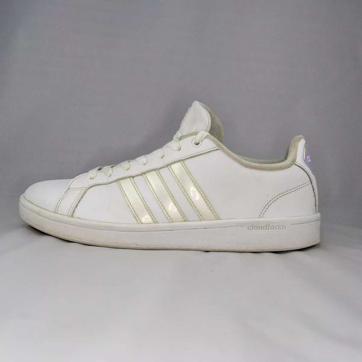 Adidas NEO Cloudfoam Advantage Sz 10 White Holographic Women's Sneaker  AW4286 | eBay