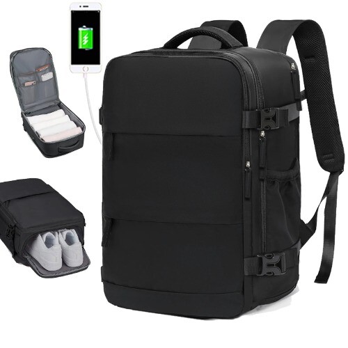 Airline Approved Waterproof Travel Backpack with 15.6-Inch Laptop Compartment  -image
