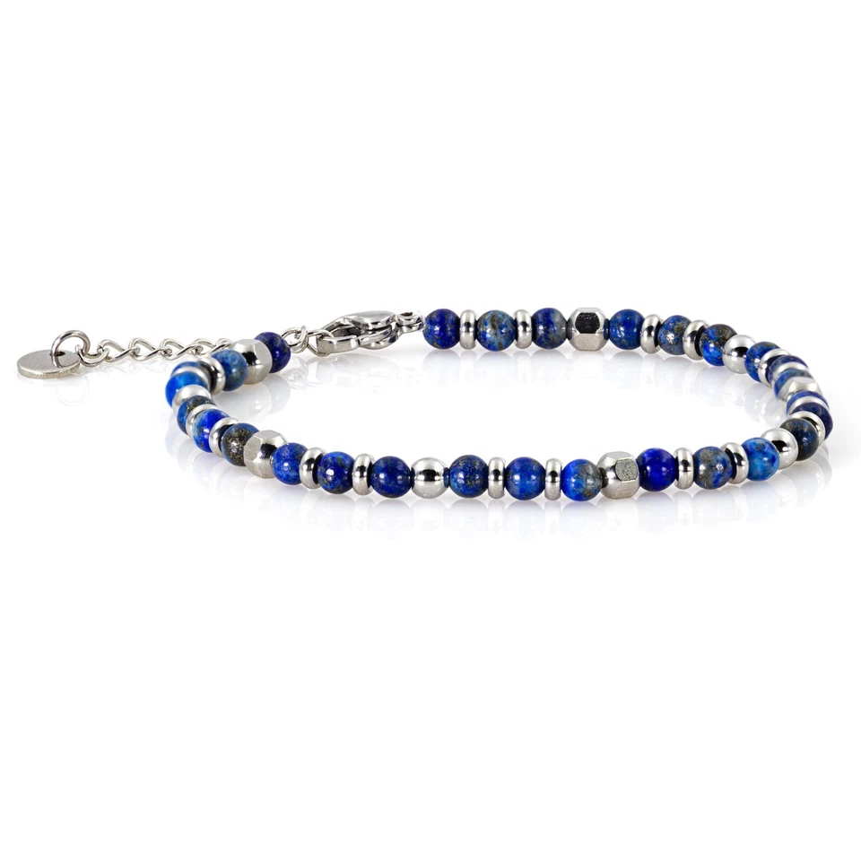 Edelstahl Armband Bracelet Perlenarmband 4 mm Perlen Multi Color Damen Herren - Bild 2 von 4