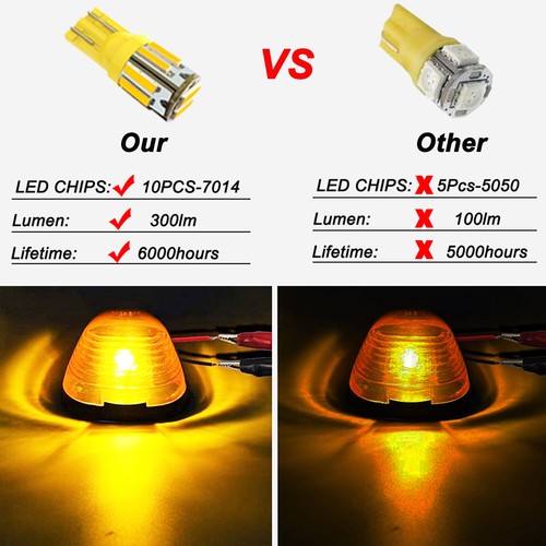 5X Amber LED Cab Roof Marker Lights Set for Ford F250 F350 F450 Super Duty 99-16 - Picture 178 of 189