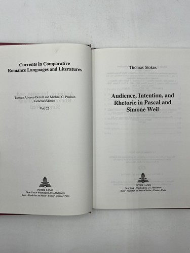 Audience, Intention, and Rhetoric in Pascal & Simone Weil Thomas Stokes Vol. 22 - Picture 4 of 9