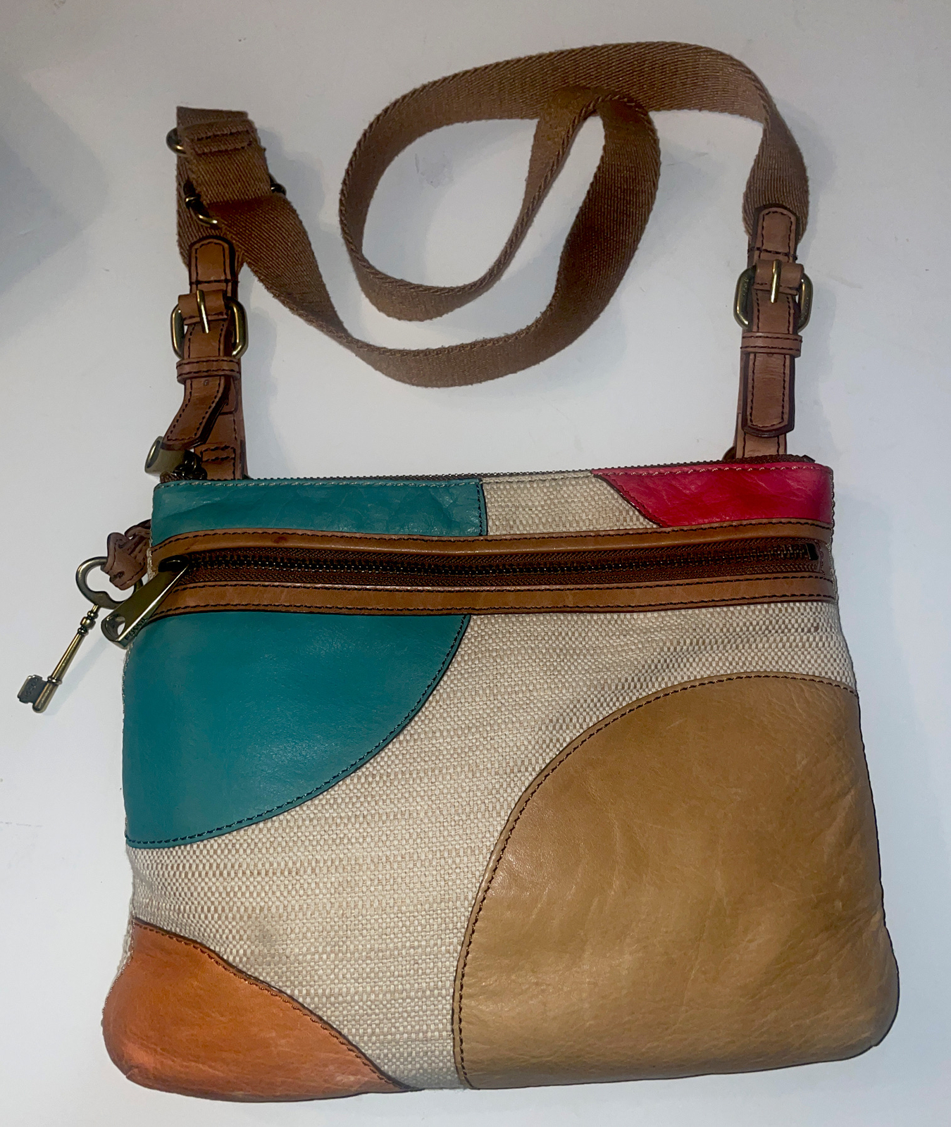 Fossil Explorer Crossbody Patchwork Leather Shoul… - image 11