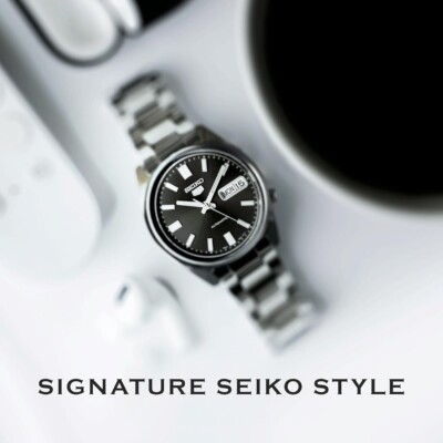 Seiko 5 Mens Black Dial Automatic Watch SNXS79K | eBay