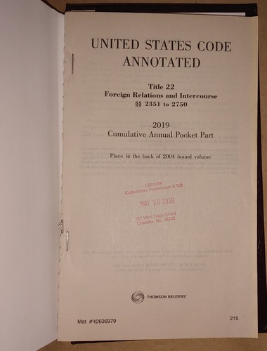 United States Code Annotated Title 22 Foreign Relations & Intercourse - Lot of 4 - Picture 18 of 18