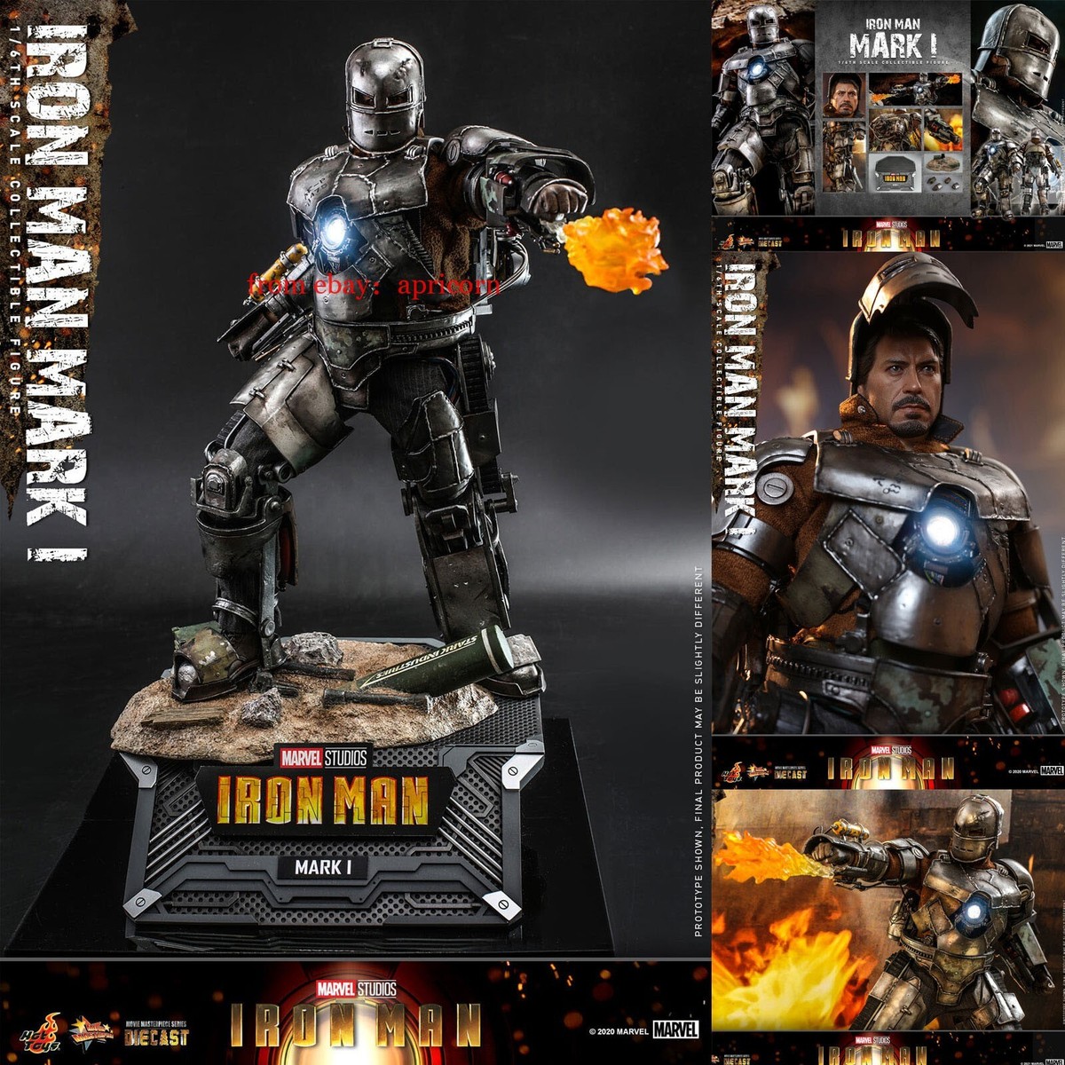 ホットトイズ １/６ ［ボーナスアクセサリー付き］DXverMMS605D40B Hottoys MMS605D40 Iron Man Mark I 1/6 Collectible Action Figure