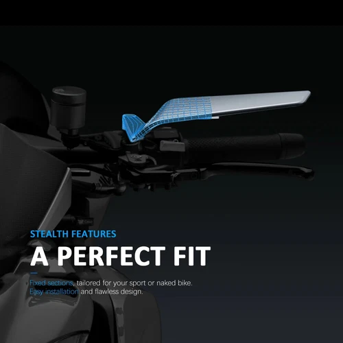 For BMW R NINE T Pure 2017-2024 Rearview Mirrors Rotating Adjustable Wing Mirror - Picture 3 of 14