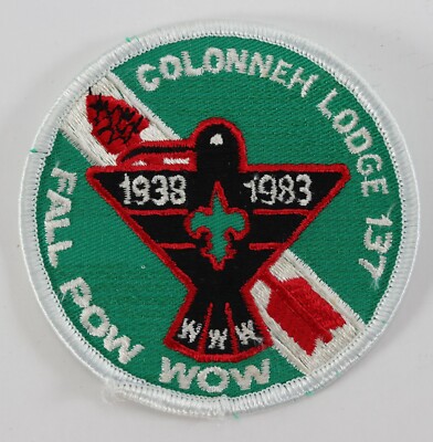Vintage 1983 Colonneh Lodge 137 Fall Pow Wow WWW OA Boy Scouts BSA Camp Patch
